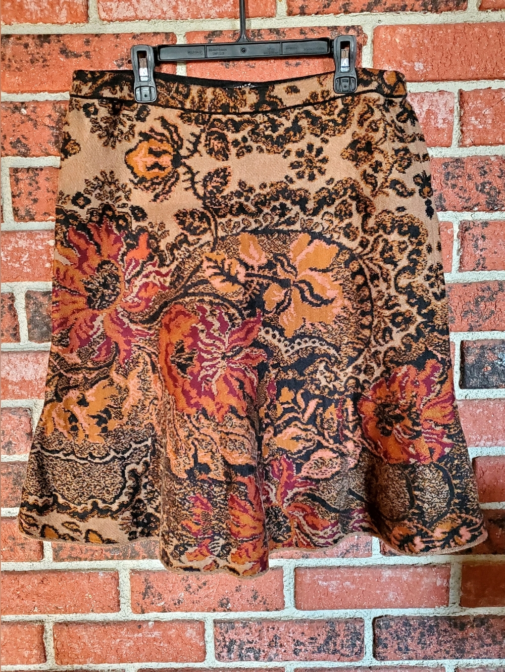 Peruvian Connection Floral Jacquard Knit Skirt